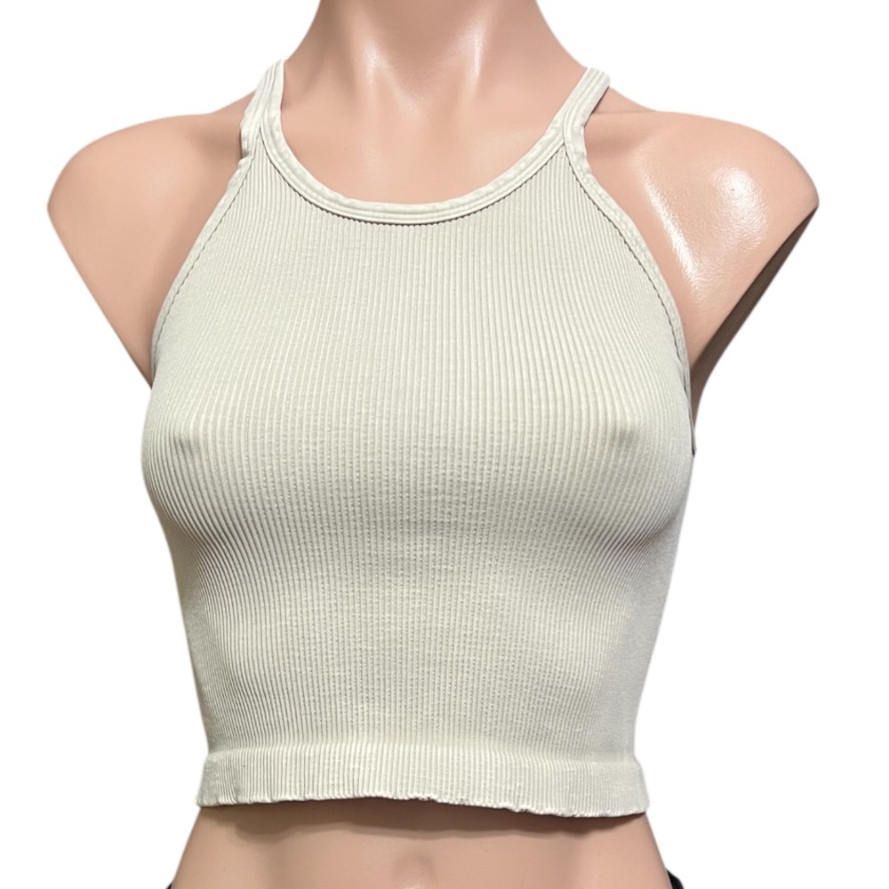 Free People Happiness Runs Long Tank Top In Cream M/L NWOT